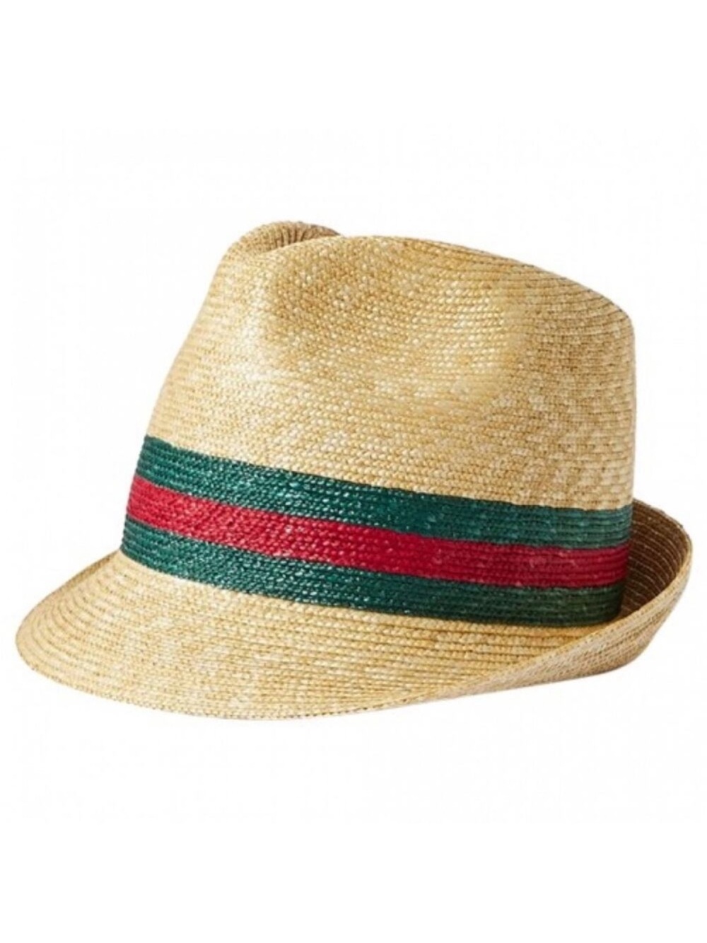 GUCCI web stripe raffia hat